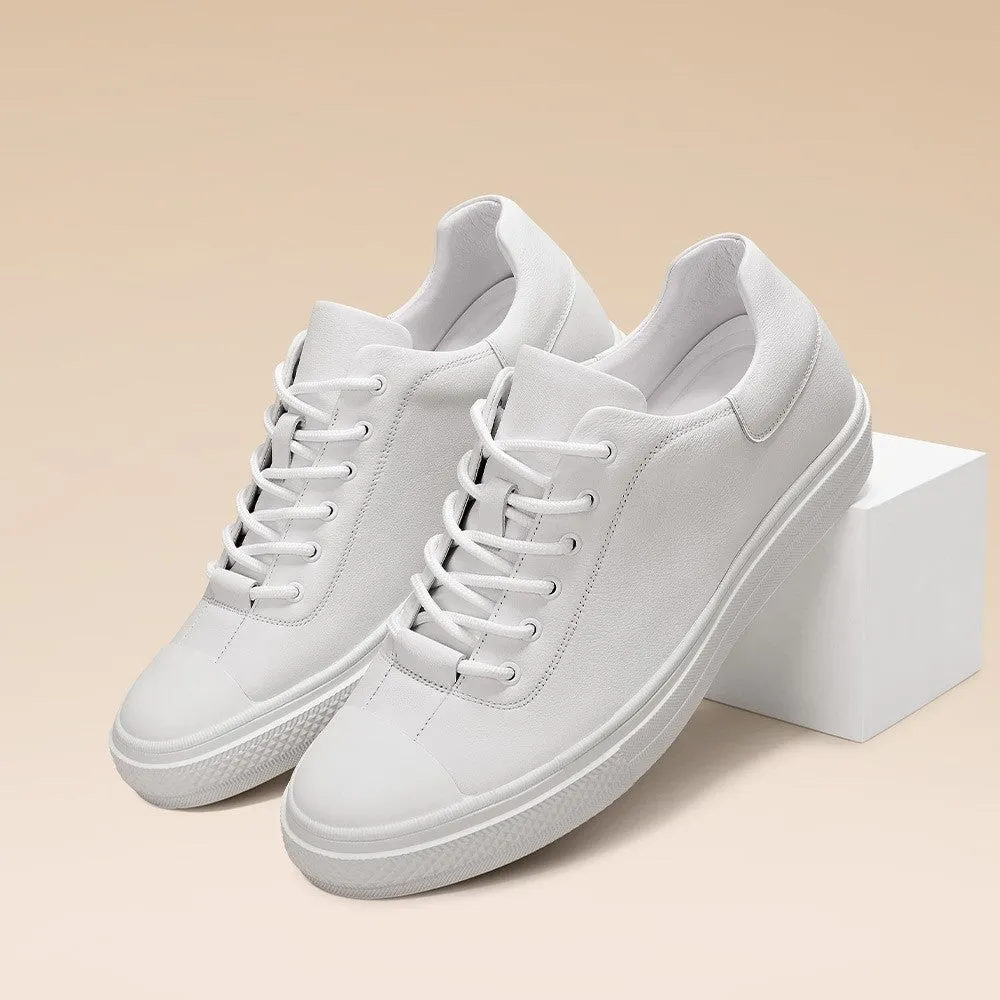 6 CM/2.36 Inches CMR CHAMARIPA  Elevator Shoes for Men - Step Up Your Style with 2.36 Inches of Height in White Casual Sneakers