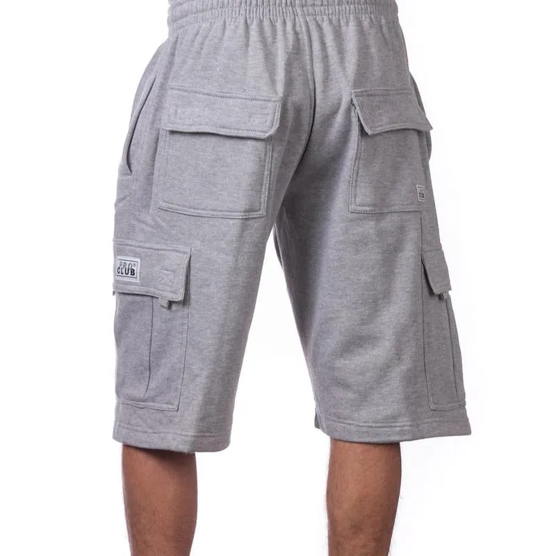 A PRO CLUB Fleece Cargo Shorts /Plus a Cuffed Beanie , Drawstring Closure Elastic Waistband with Drawstring Six Pockets for Maximum Storage, Pro Club Men'S Cargo Fleece Shorts Are Crafted with a Heavyweight Durable Fleece. Motocross Menswear