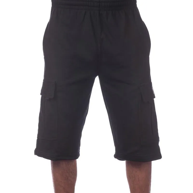 A PRO CLUB Fleece Cargo Shorts /Plus a Cuffed Beanie , Drawstring Closure Elastic Waistband with Drawstring Six Pockets for Maximum Storage, Pro Club Men'S Cargo Fleece Shorts Are Crafted with a Heavyweight Durable Fleece. Motocross Menswear