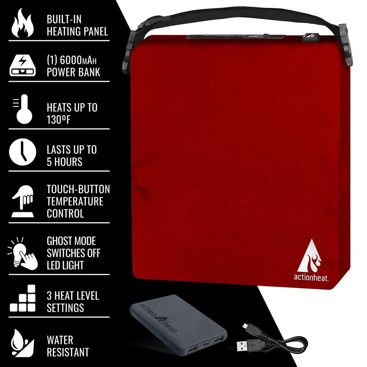 ActionHeat 5V Battery Heated Seat Cushion