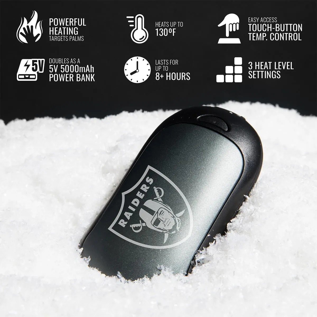 ActionHeat Las Vegas Raiders Rechargeable Hand Warmer