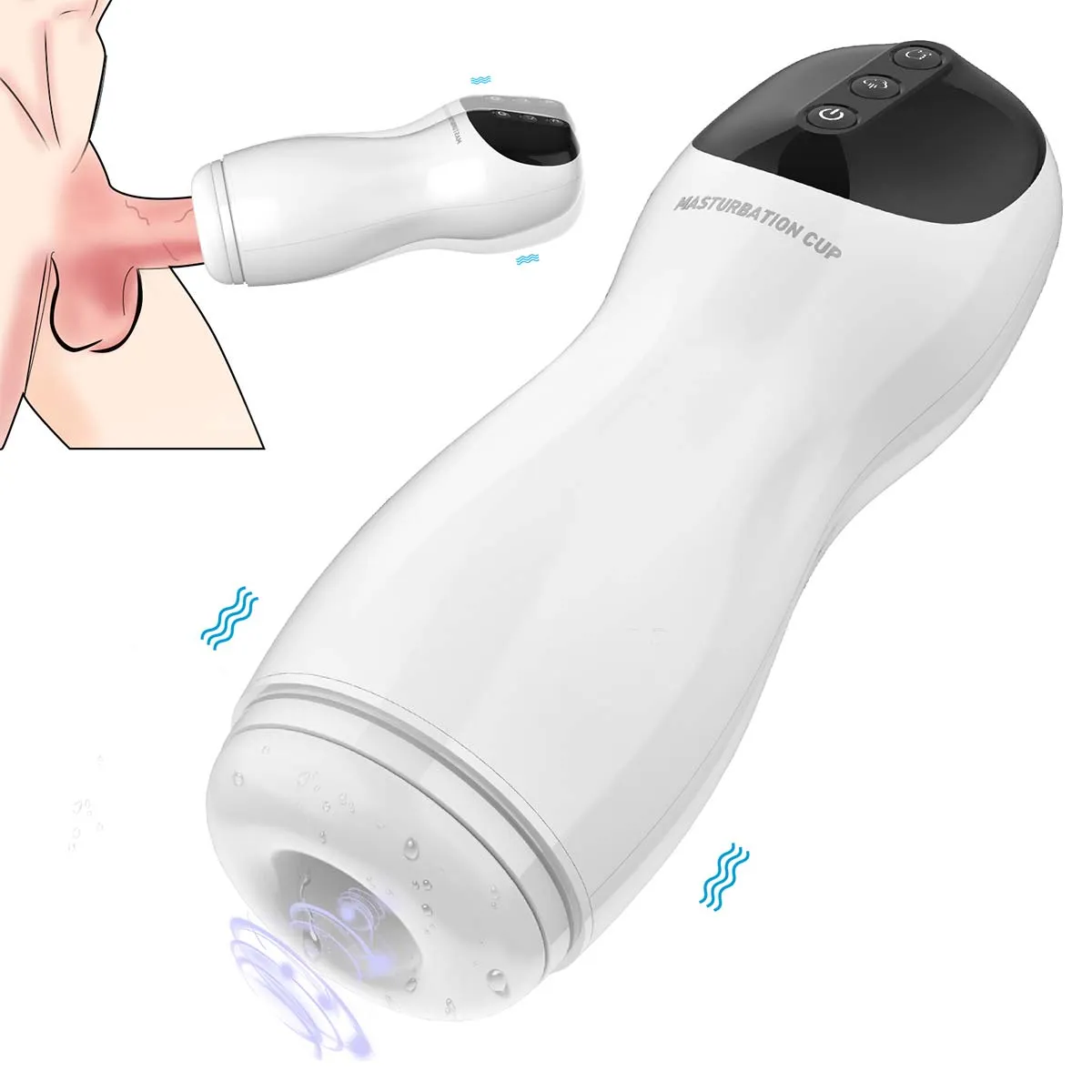 AierLe Automatic Rotation Heated Male Masturbator Cup