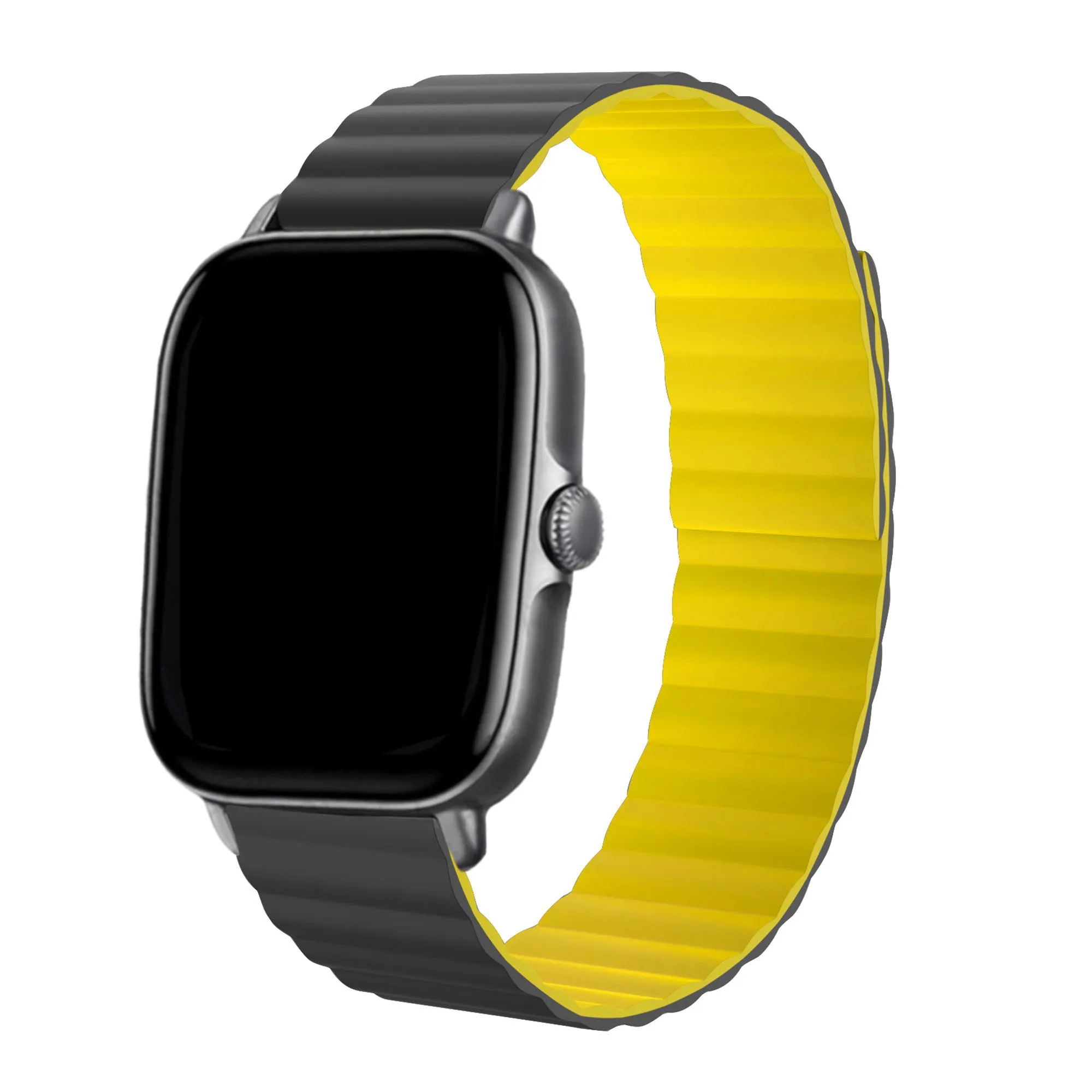 Amazfit Bip Magnetic Silicone Strap (Black/Yellow)