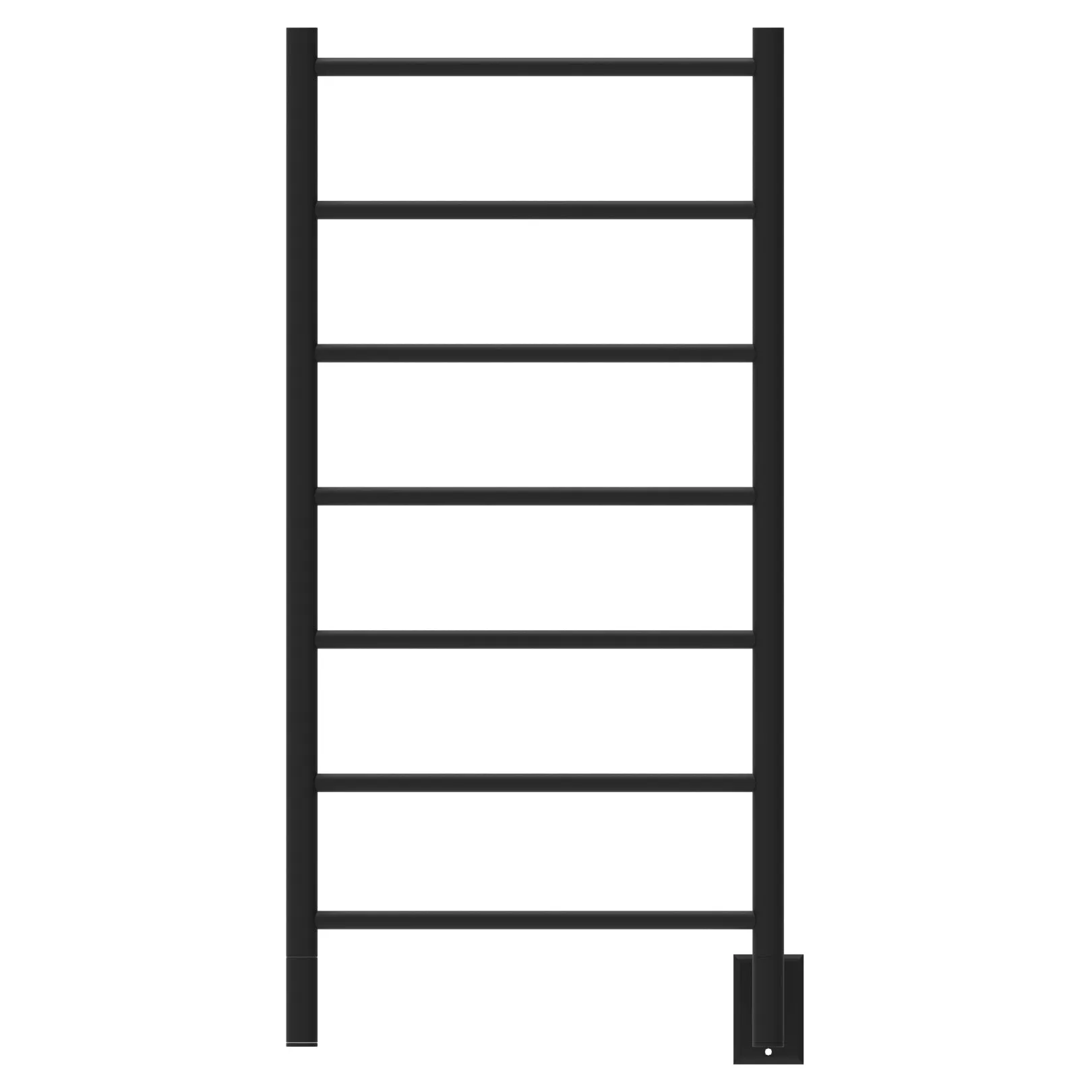 Amba FSMB Jeeves Model F Straight 7 Bar Hardwired Drying Rack in Matte Black