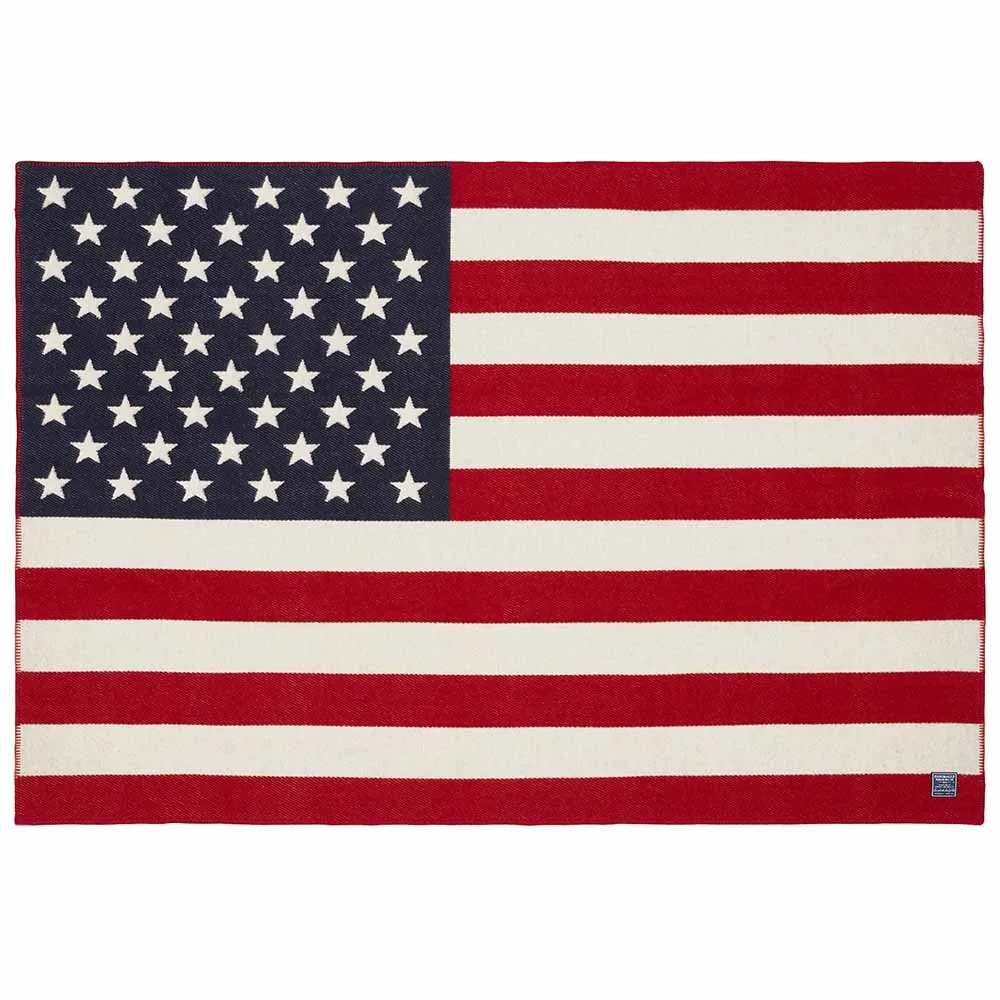 American Flag Wool Throw