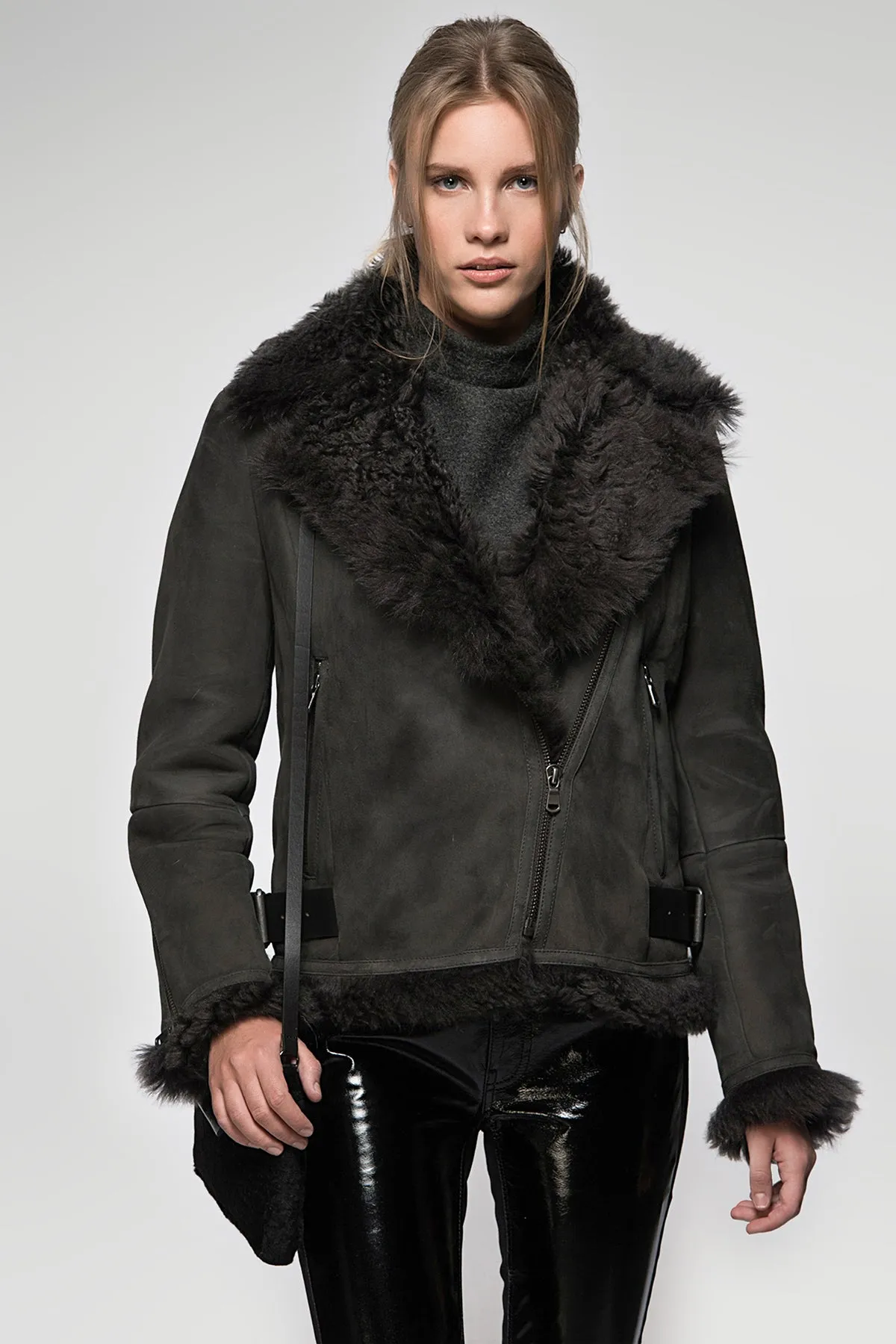 Anthracite Shearling Jacket