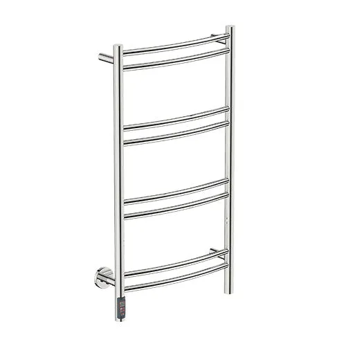 Bathroom Butler Natural 8 Bar Curved TDC Heated Towel Rail 500mm