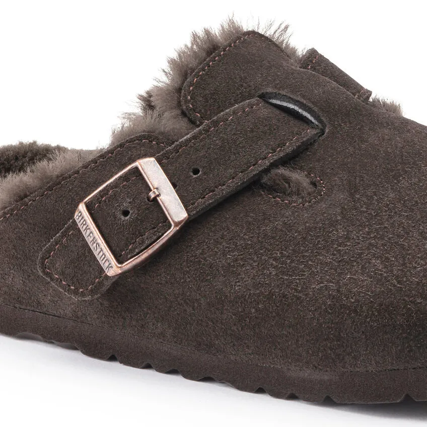 Birkenstock Women's Boston Shearling (Mocha - Regular Fit)