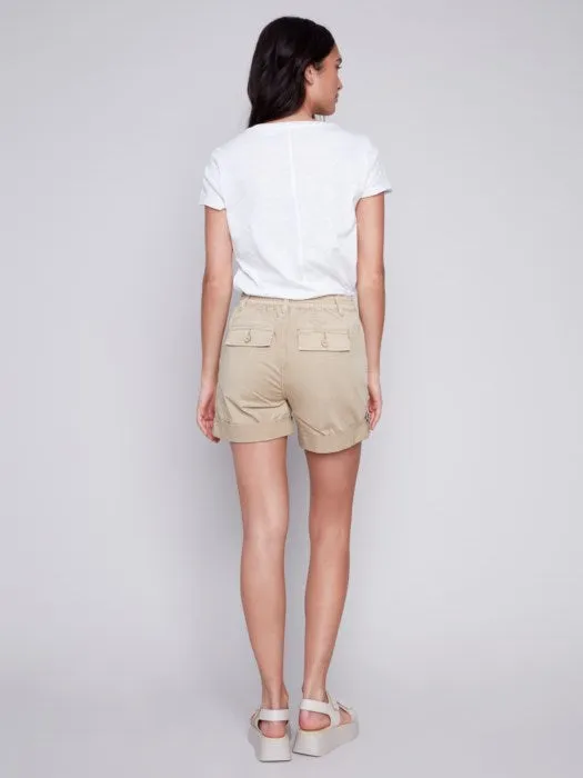 COTTON CANVAS CARGO SHORT