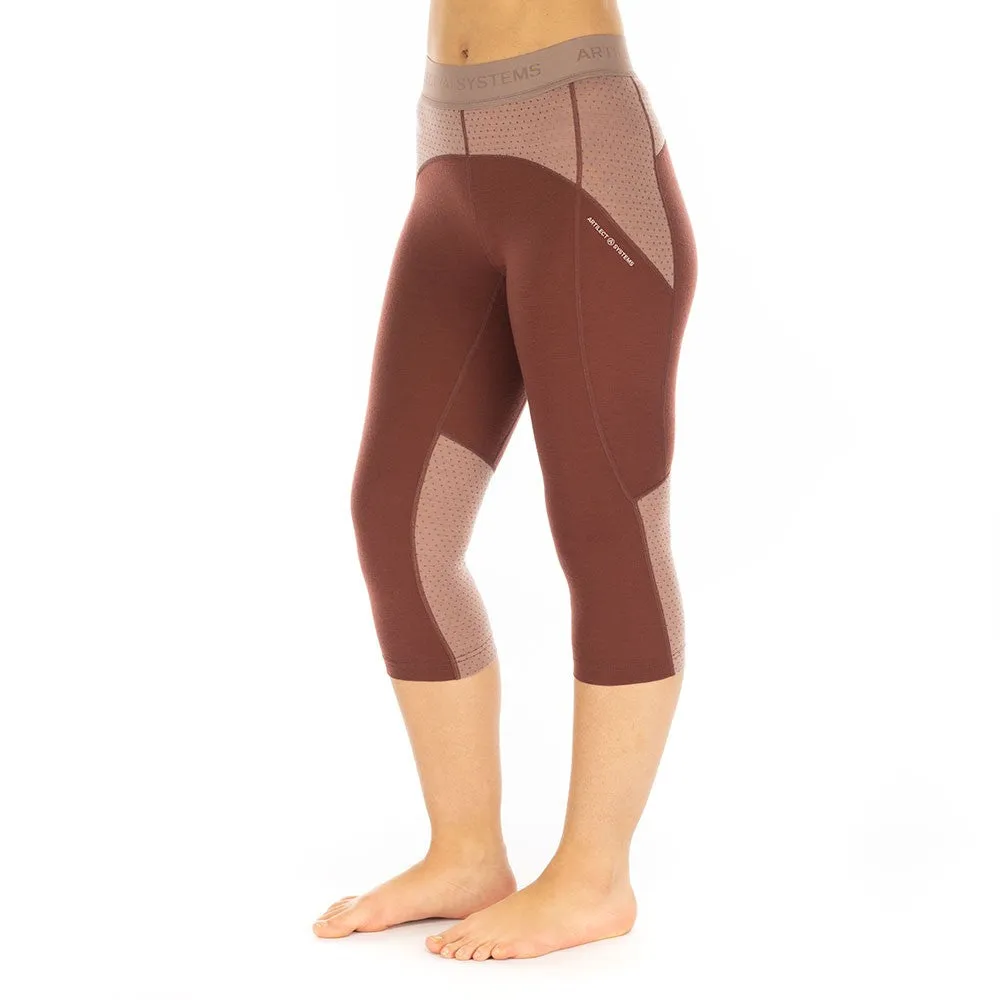 Darkhorse 185 Zoned 3/4 Leggings - Andorra/Twilight Mauve