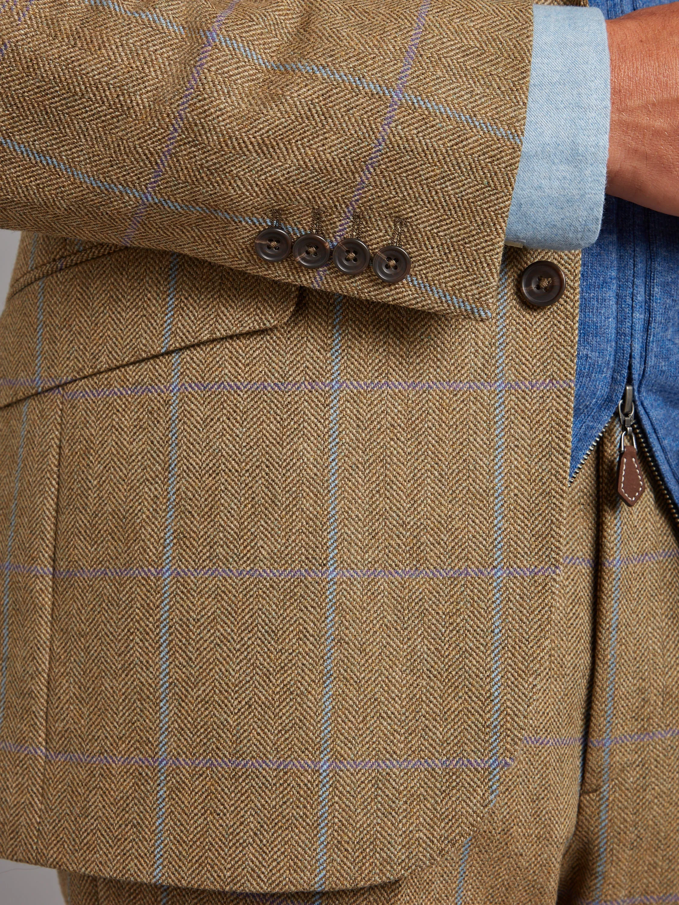 Eaton Jacket - Lavender/Brown Windowpane Tweed