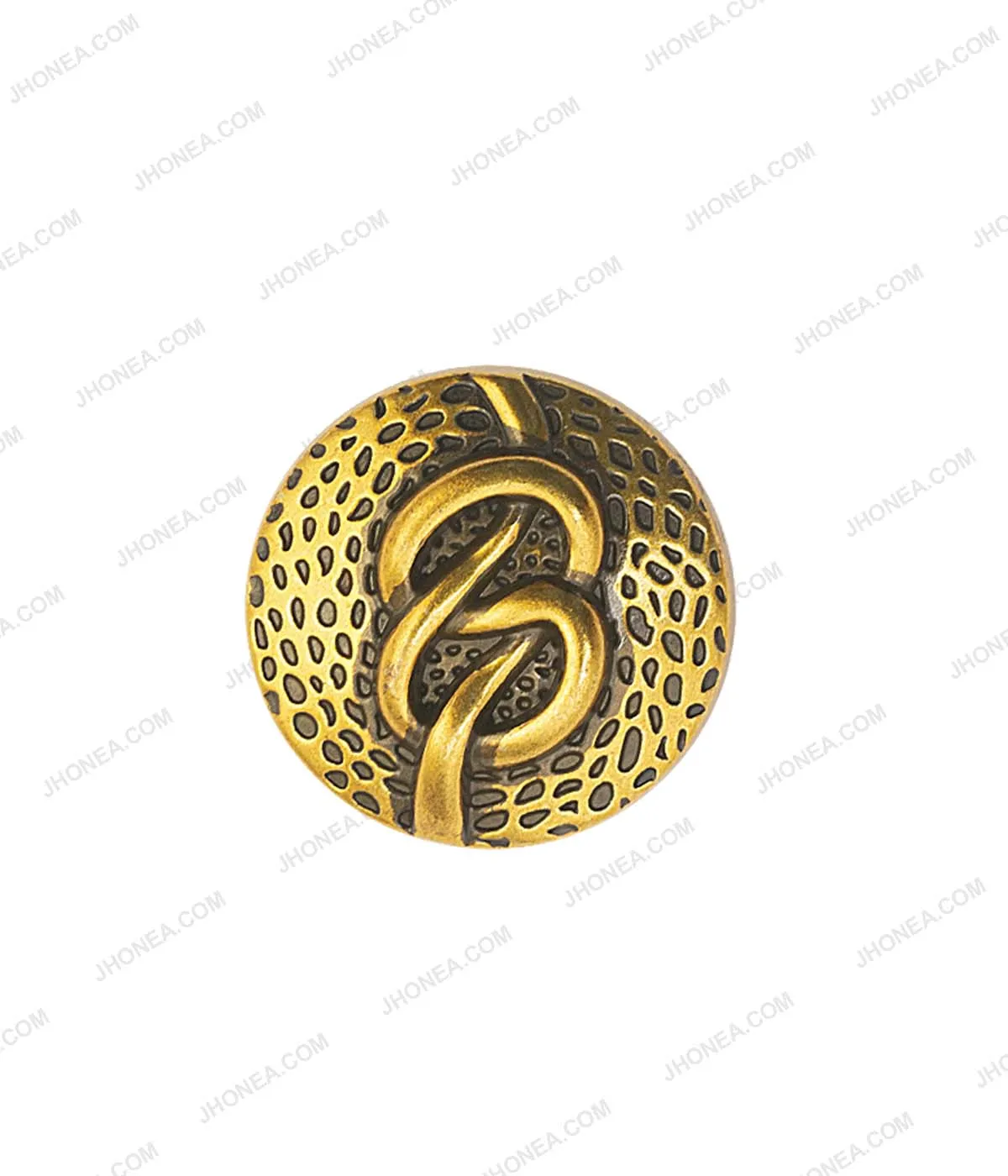 Figure Eight Knot Antique Gold Surface Design Metal Buttons