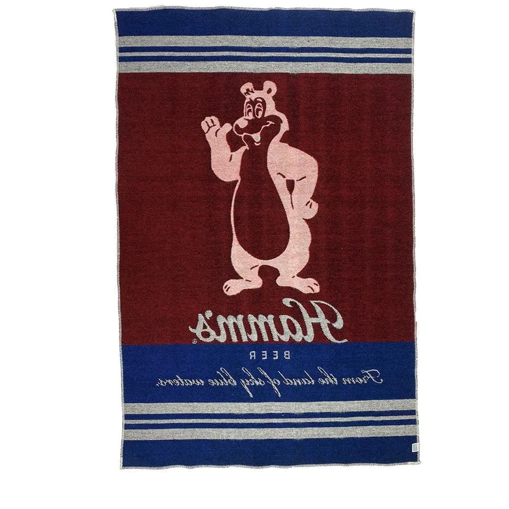 Hamm's Beer Bear Wool Throw Blanket