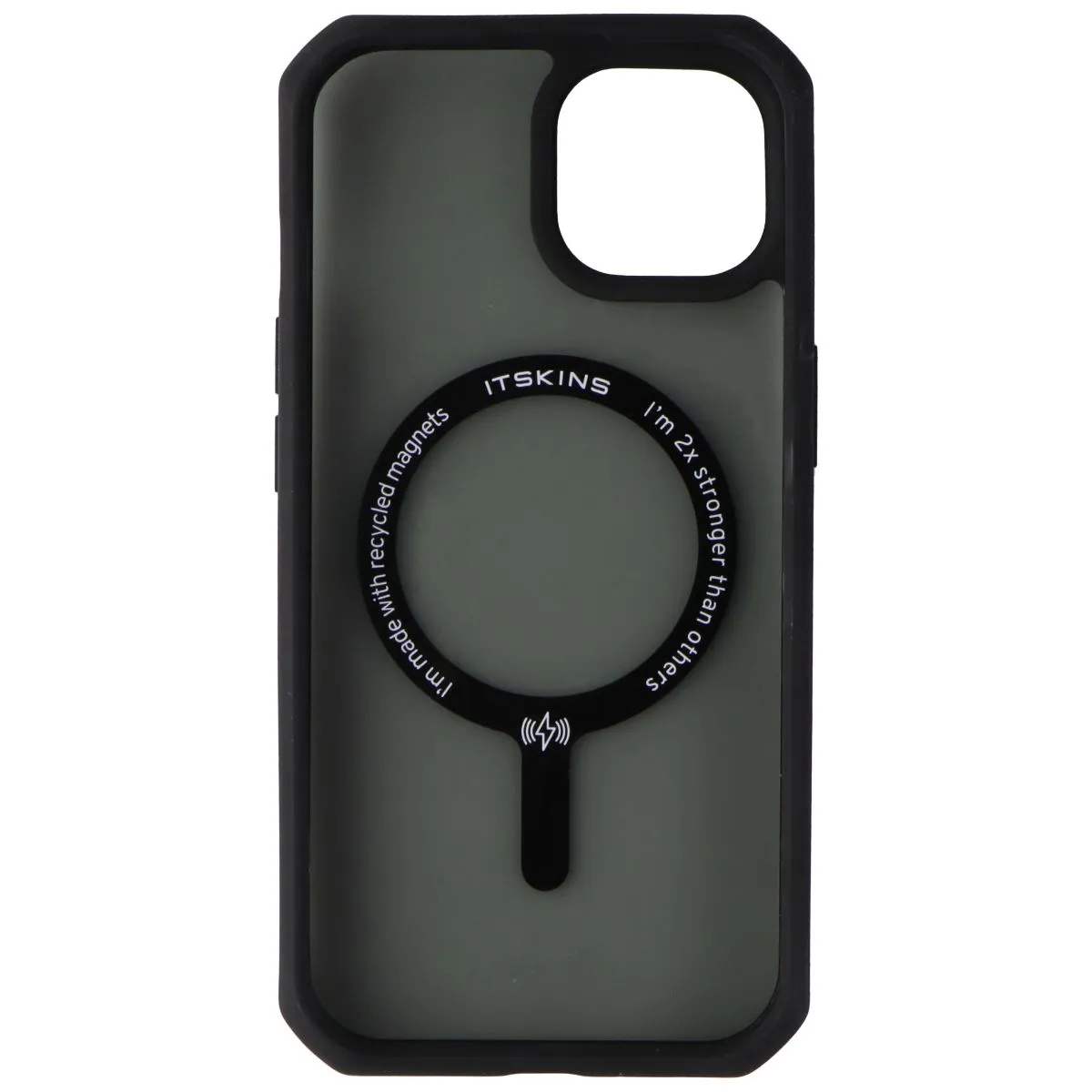 ITSKINS Hybrid_R Frost Case for MagSafe for Apple iPhone 15 / iPhone 14 - Black