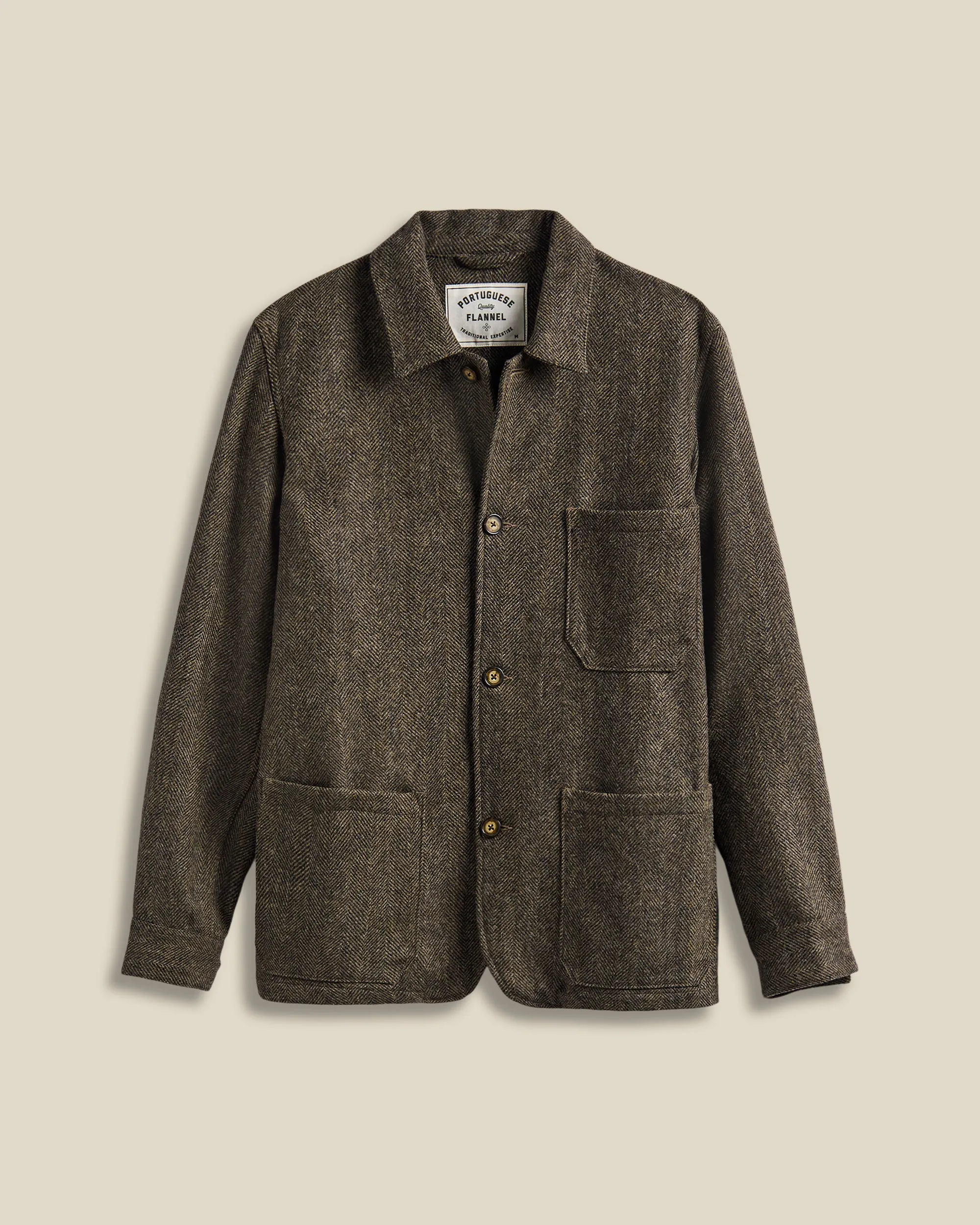 Labura Herringbone Wool - Brown