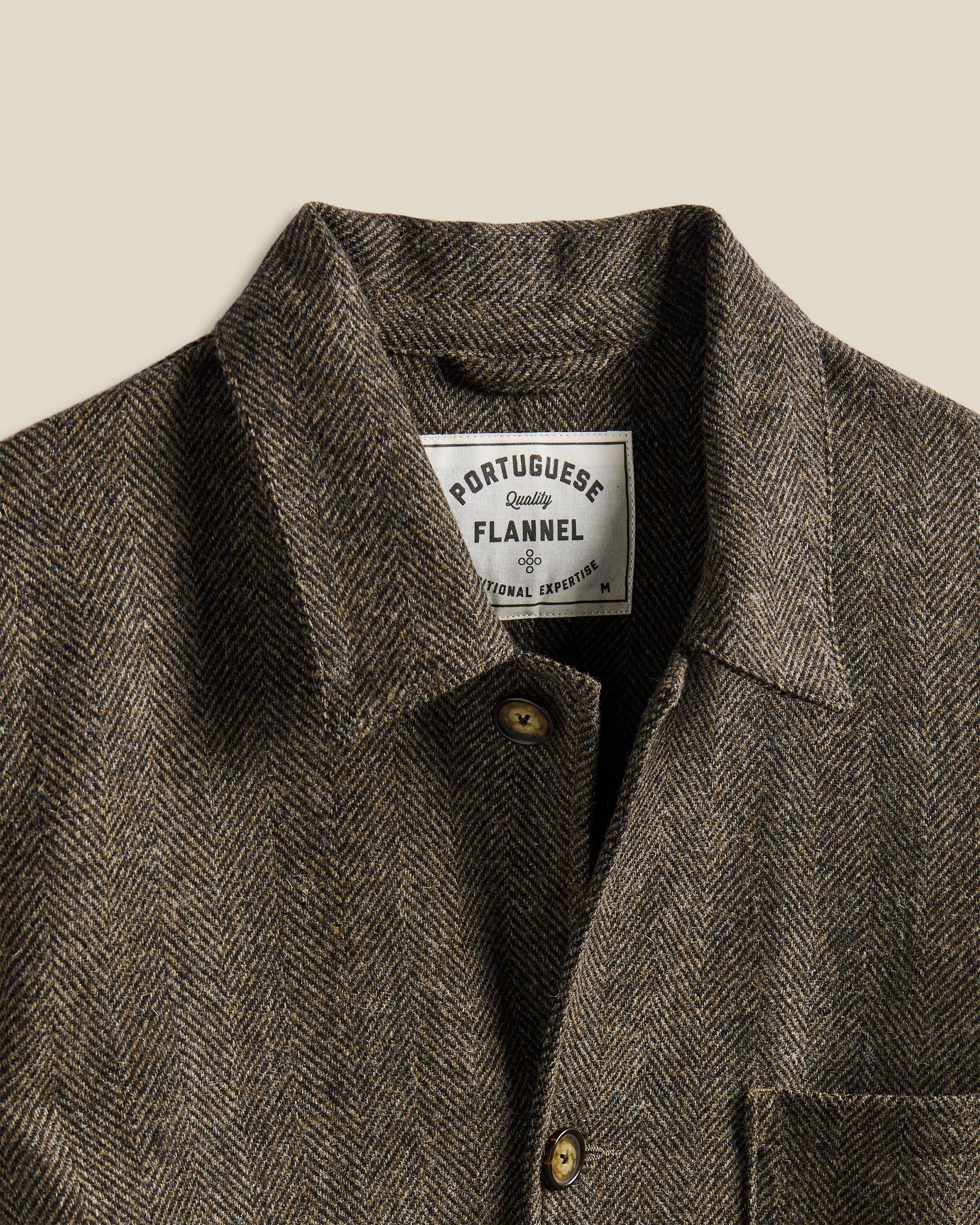 Labura Herringbone Wool - Brown