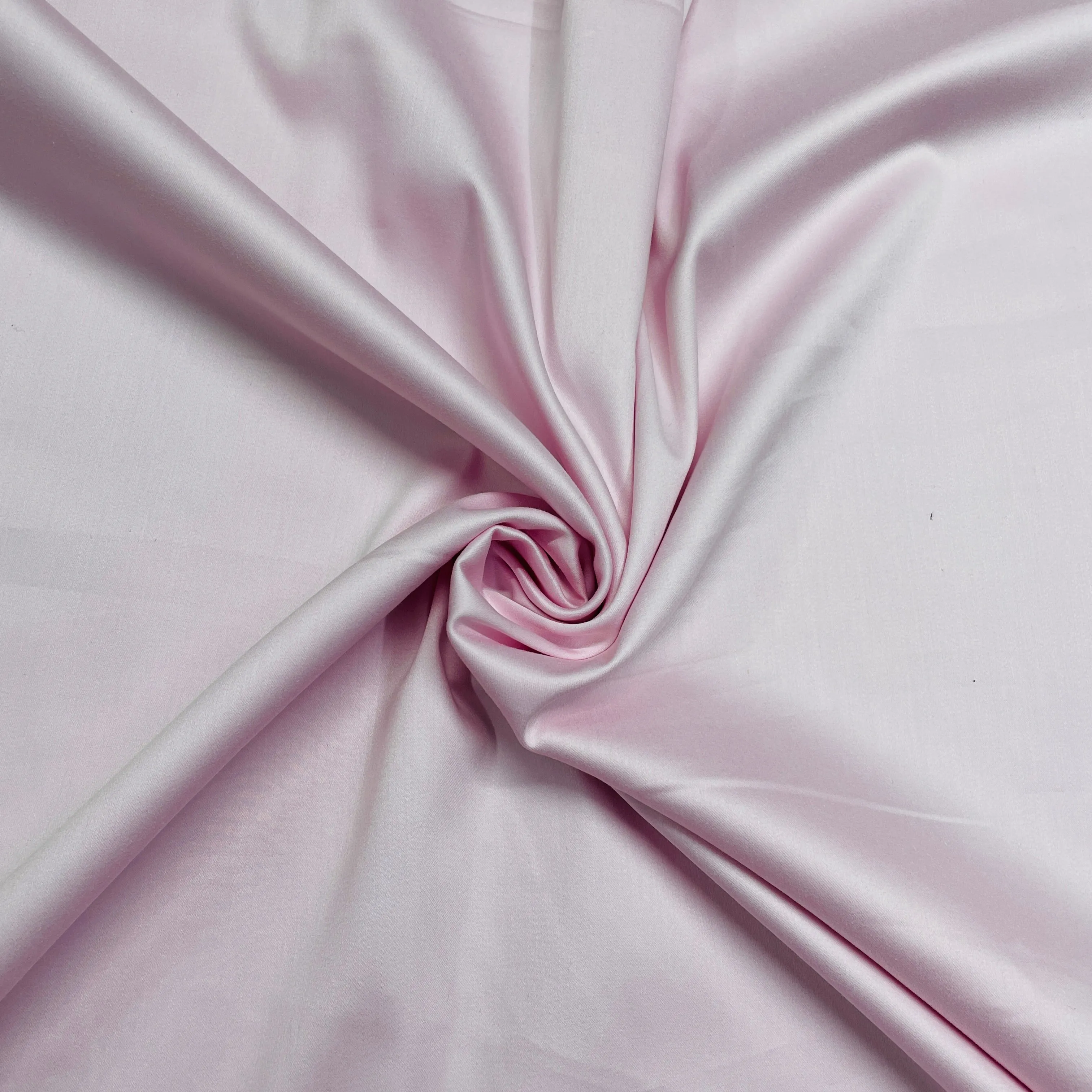 Light Pink Solid Premium Cotton Satin Fabric