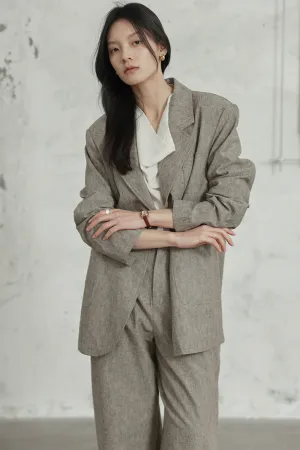 Linen Suit Set & Casual Blazer