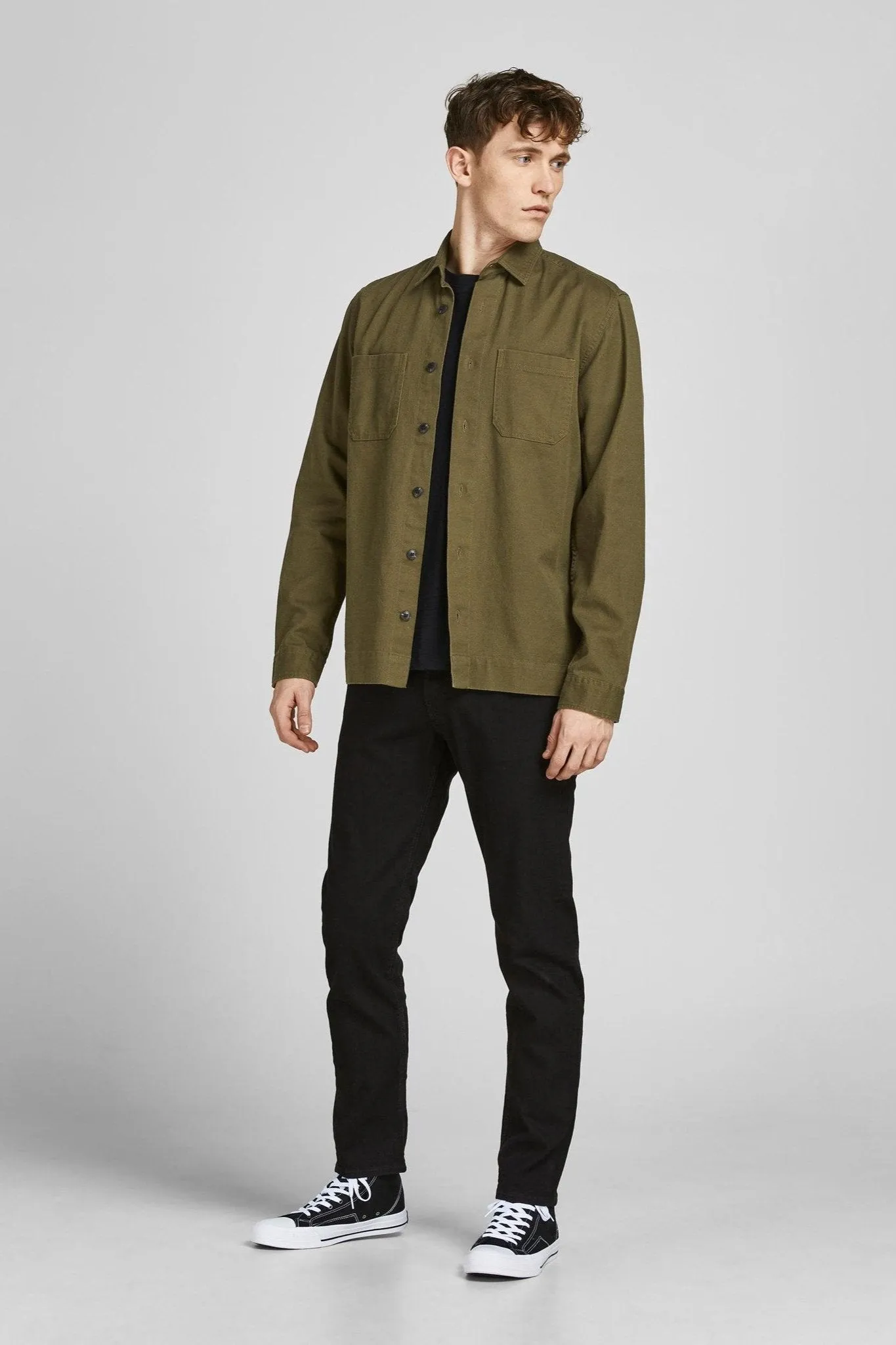 Logan Linen Shirt - Olive Night