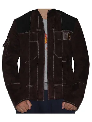 Men Casual Suede Leather Jacket - Dark Brown