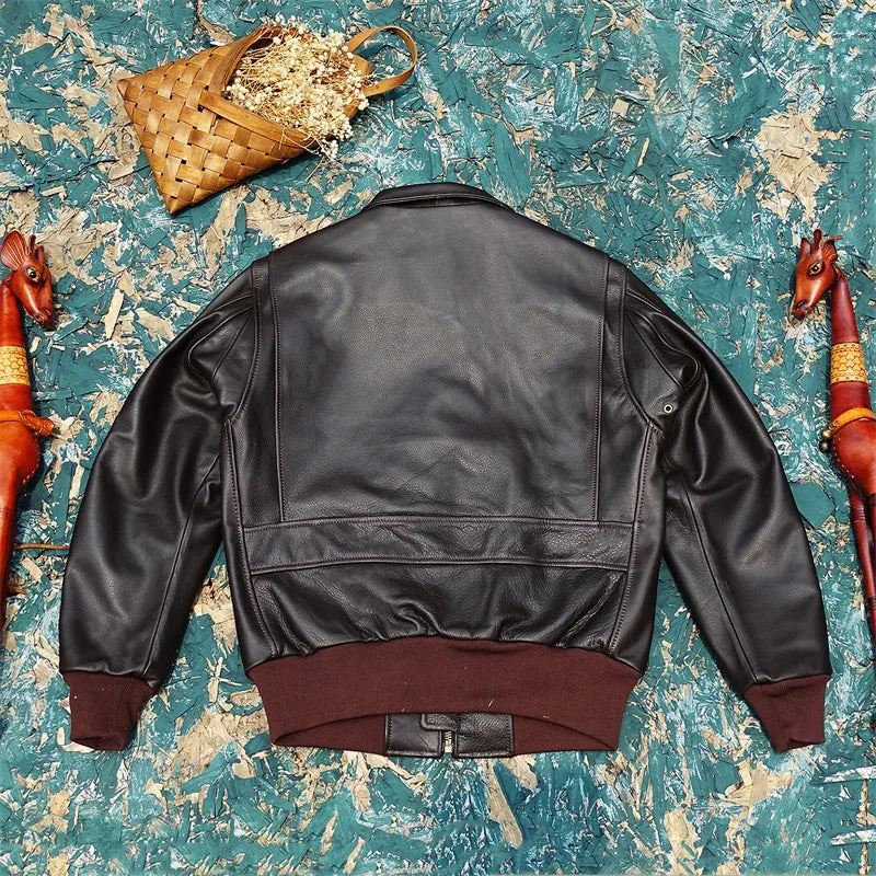 Men's MA-2 Bomber Leather Jacket