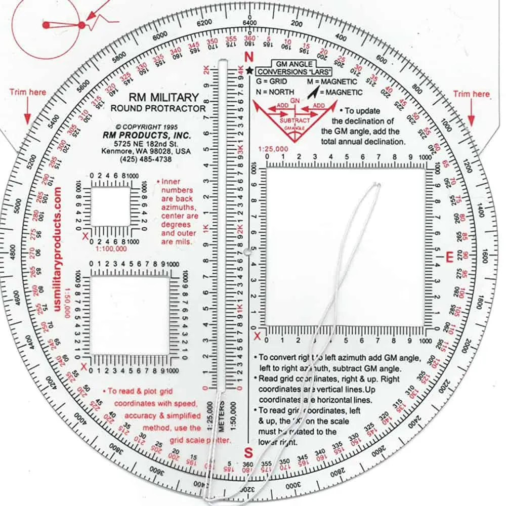 Military Round Protractor