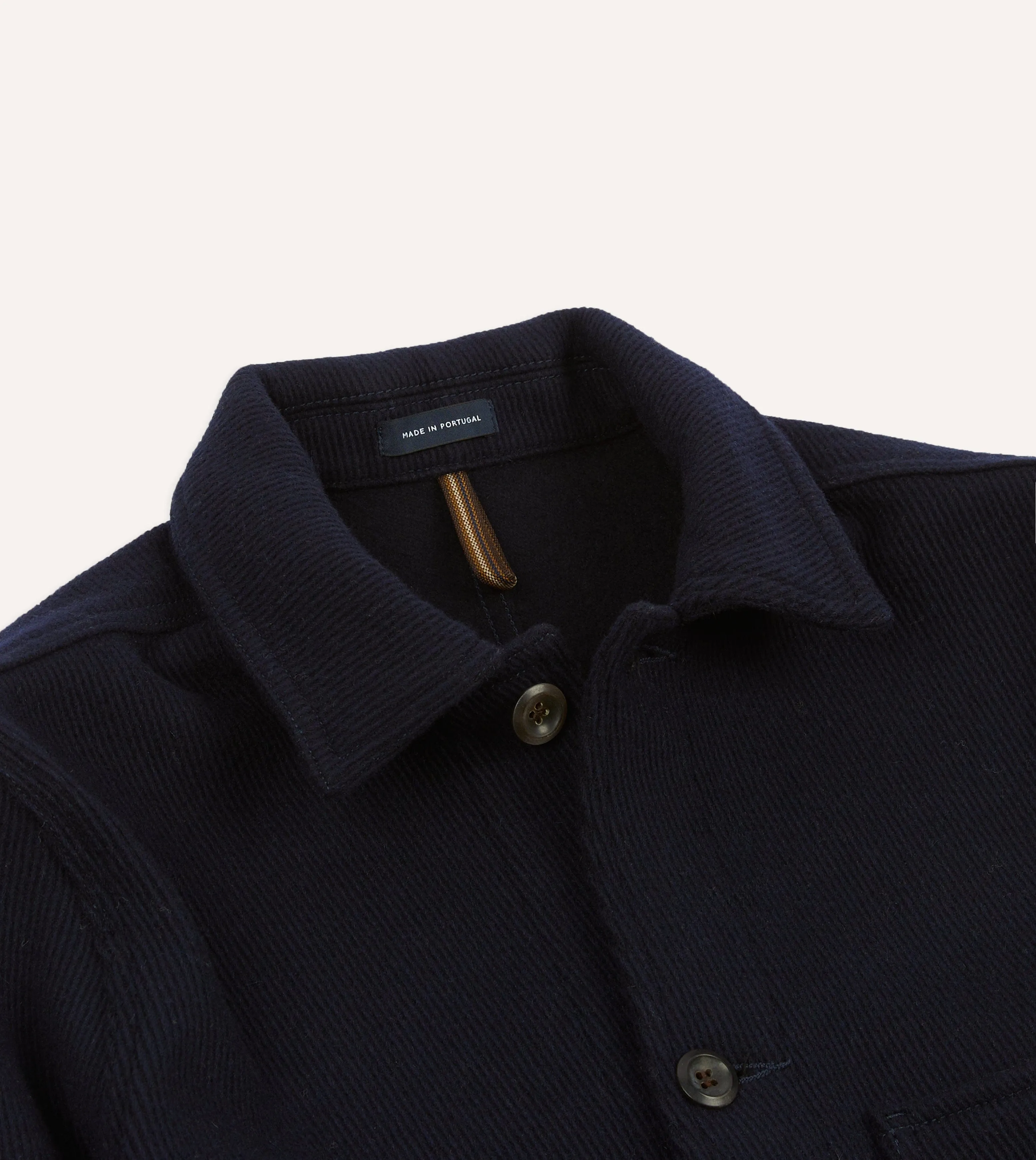 Navy Wool Five-Pocket Chore Jacket