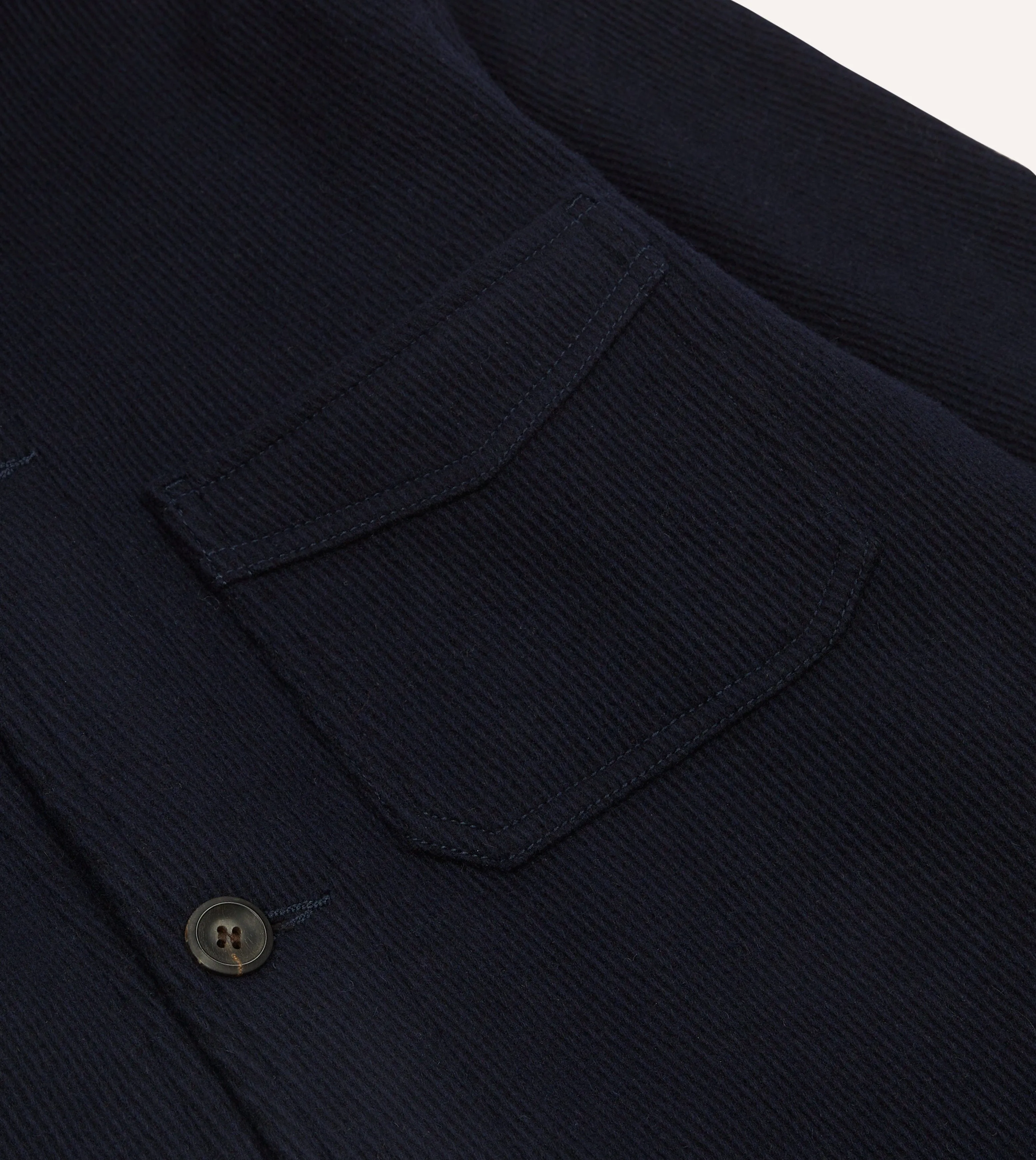 Navy Wool Five-Pocket Chore Jacket