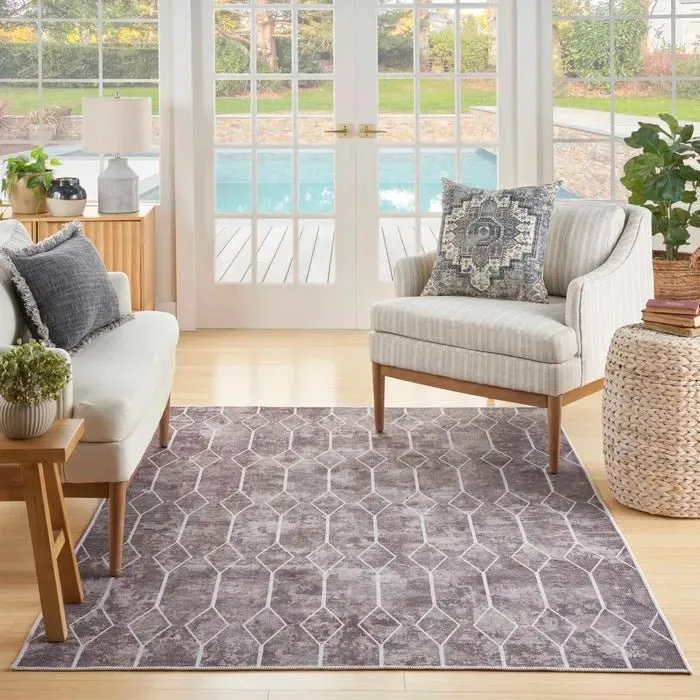 Nicole Curtis Machine Washable Series 1 SR107 Mocha Rug