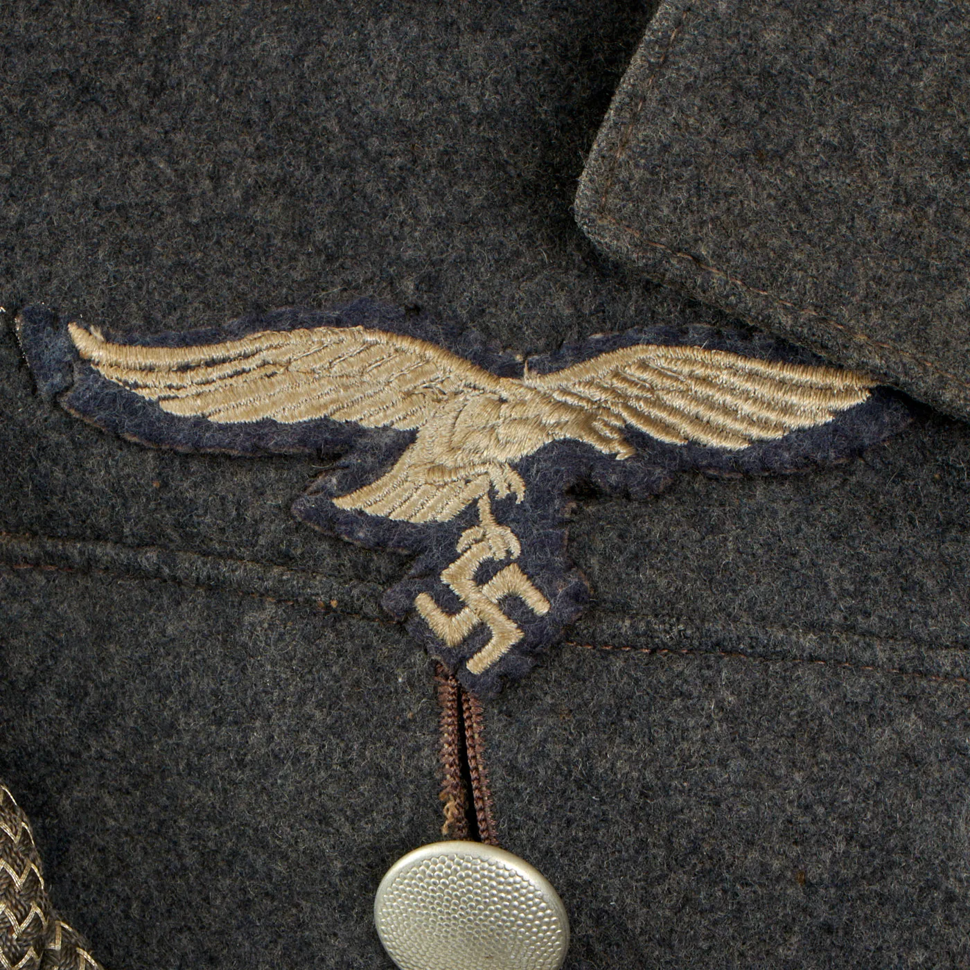 Original German WWII Luftwaffe Enlisted Flight Blouse Fliegerbluse Tunic with Marksmanship Lanyard