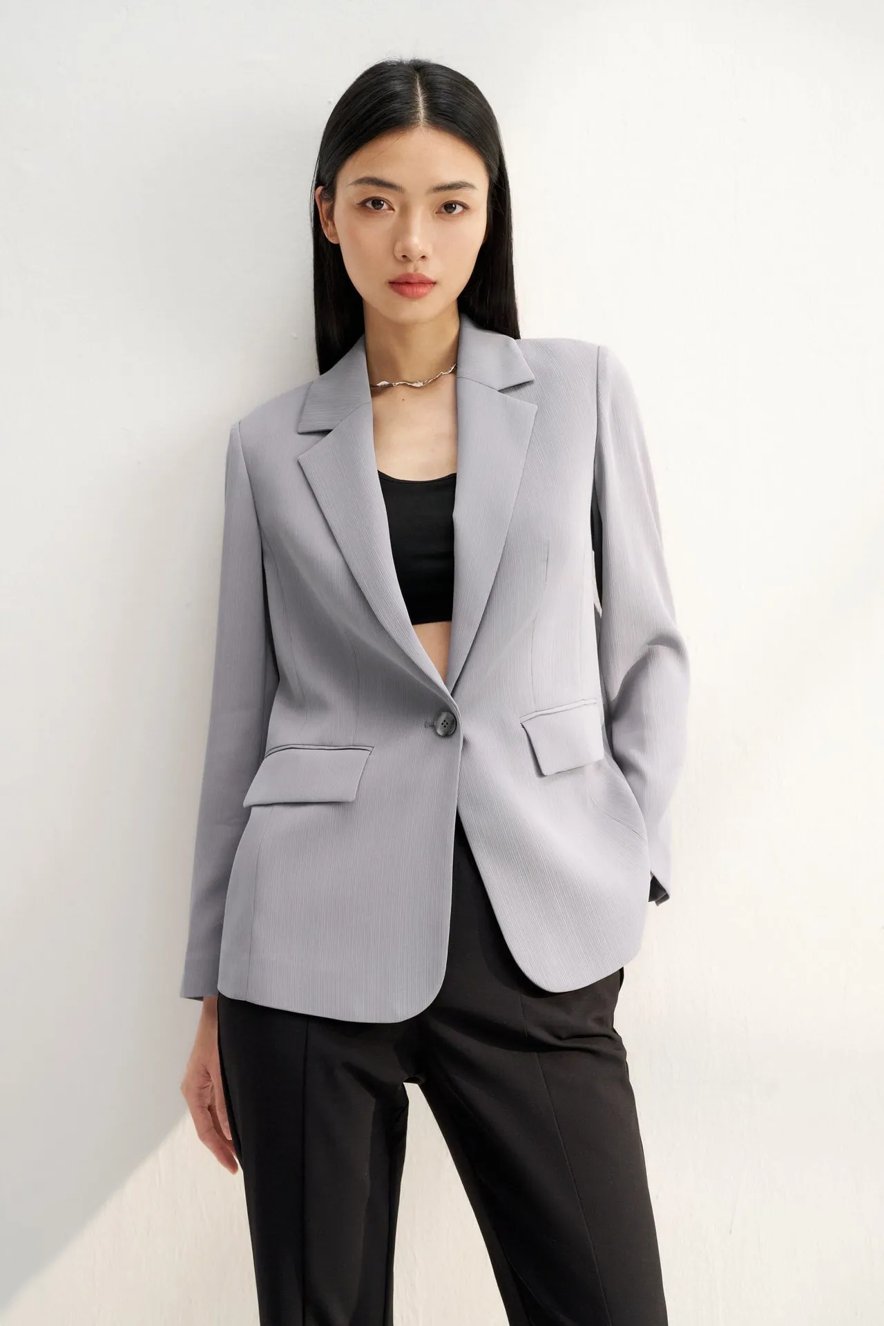 Polyester Dobby Suit Blazer