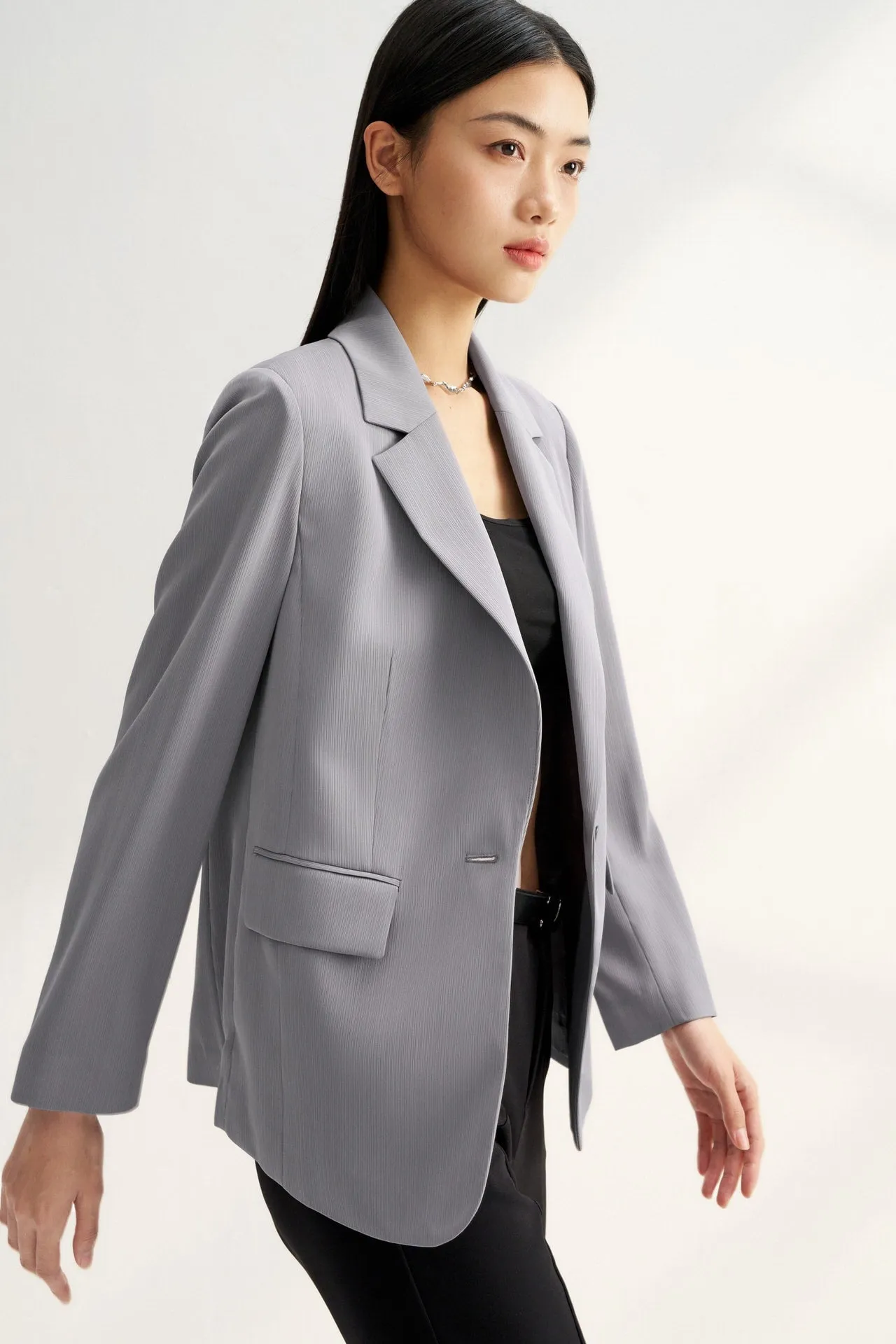 Polyester Dobby Suit Blazer