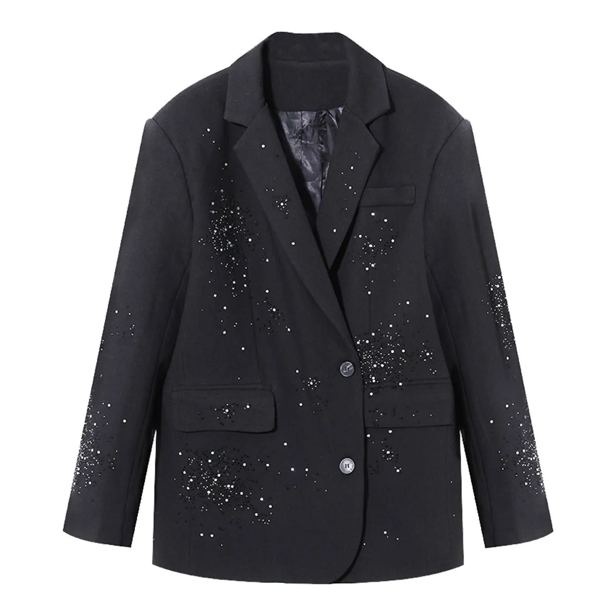 Pre Order:  Sparkling Hot Rolled Diamond Irregular Suit Jacket