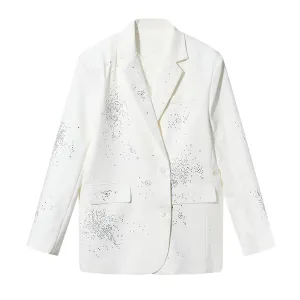 Pre Order:  Sparkling Hot Rolled Diamond Irregular Suit Jacket