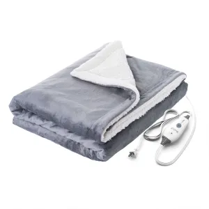 PureRelief Plush Heated Throw Blanket