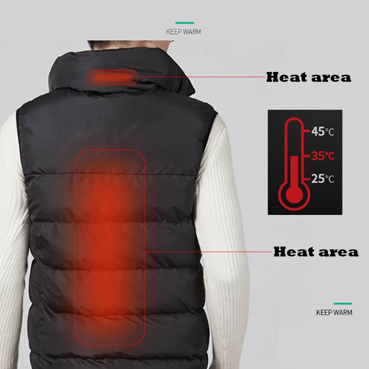 Smart Tech USB Heated Winter Vest for Men