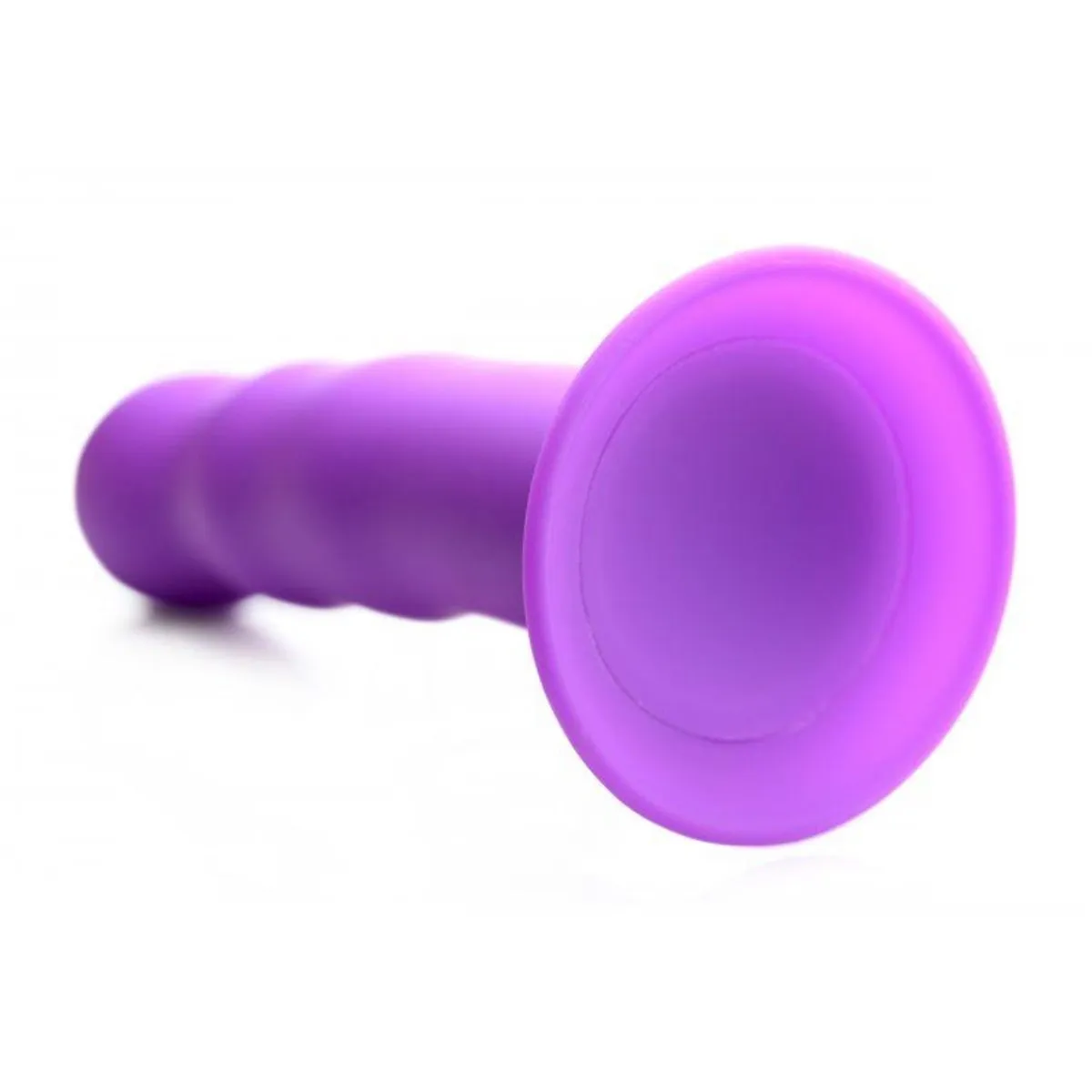 Squeeze-It Squeezable Wavy Dildo Purple 7.2 Inch