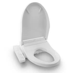 TOTO SW3074#01 Washlet C2 Electronic Bidet Toilet Seat with PREMIST and EWATER  Wand Cleaning, Elongated, Cotton White