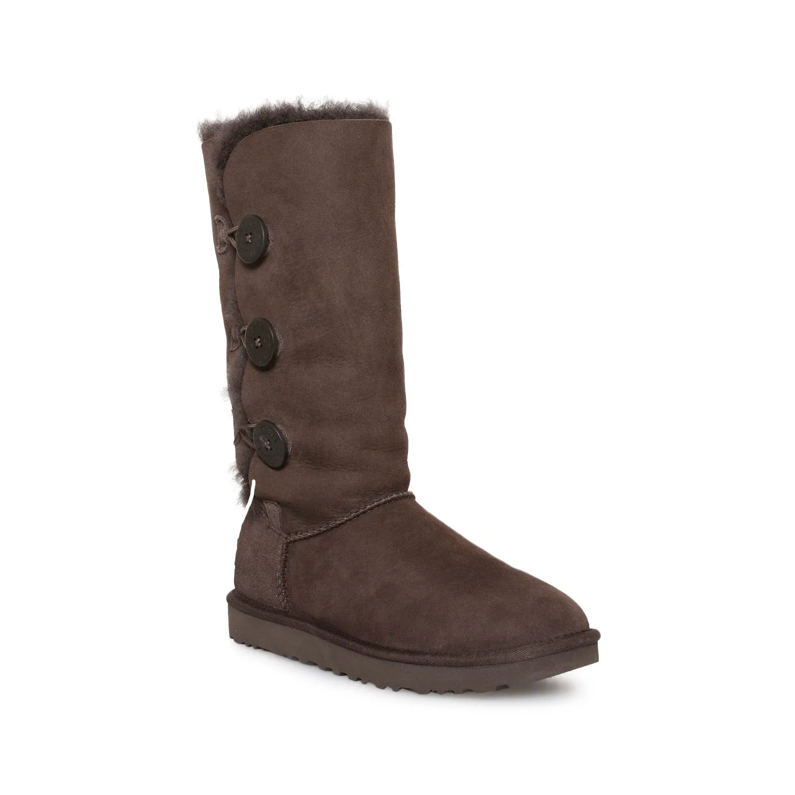 UGG Bailey Button Triplet II Chocolate Boots