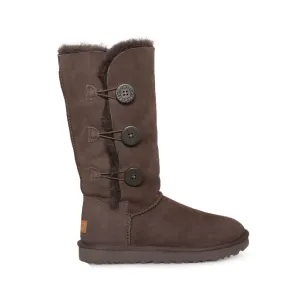 UGG Bailey Button Triplet II Chocolate Boots