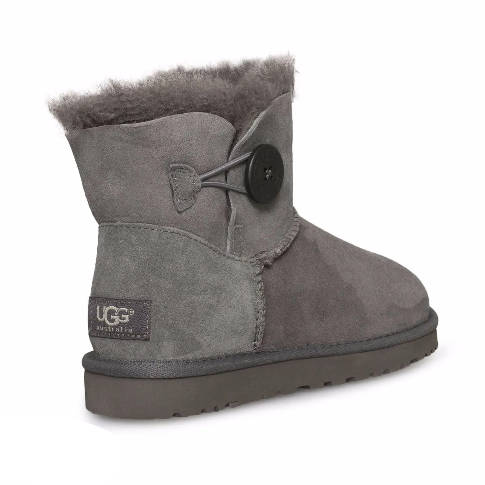 UGG Mini Bailey Button Grey Boots