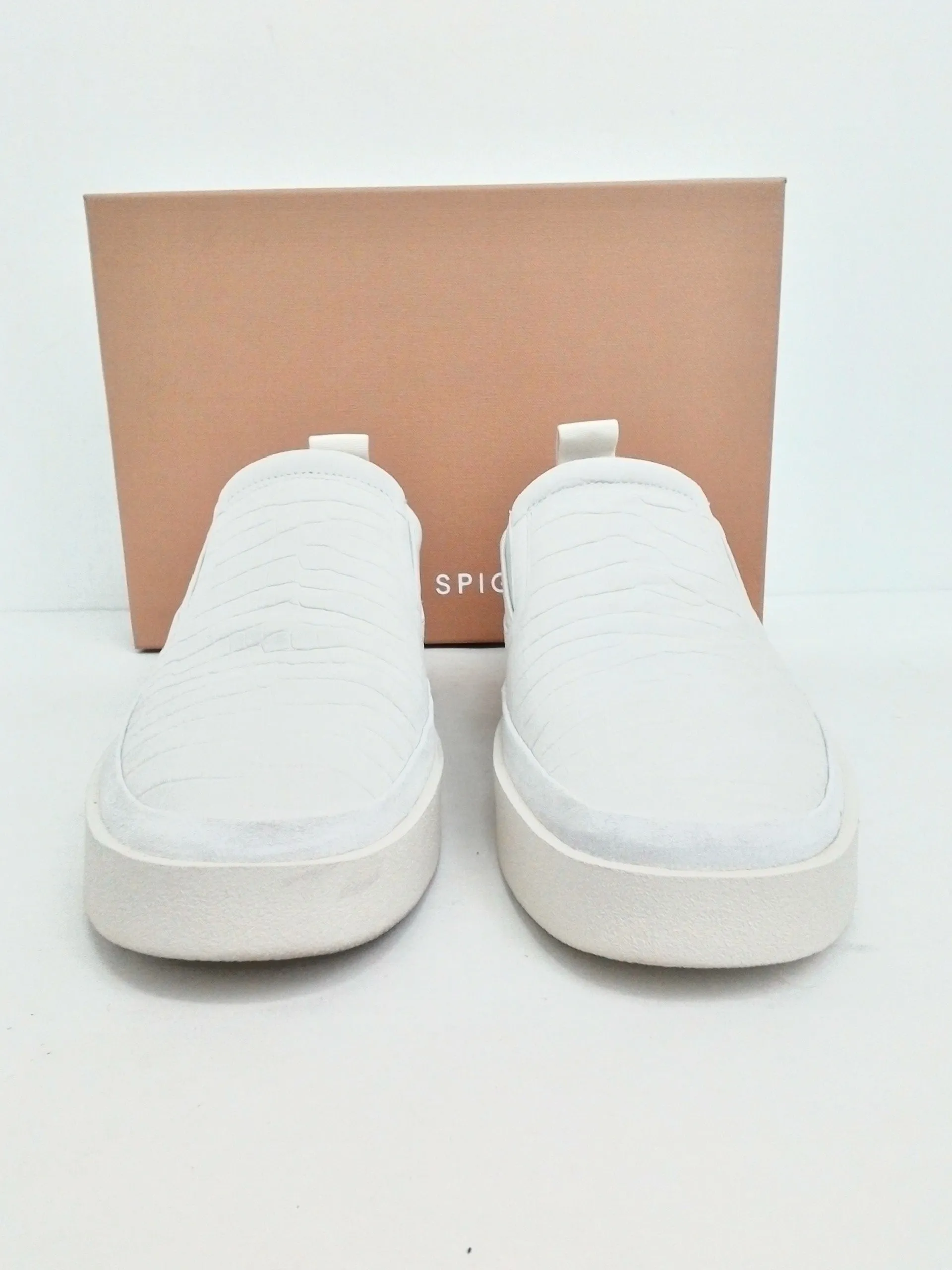 Via Spiga Women's V-Markie, Milk Su White Leather  Sneakers Size 5, 5.5, 7 & 8.5