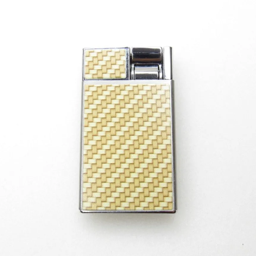 Vintage Inspired Metal Windproof Lighter - Refillable Butane Single Torch Lighter- with pull-down Ignition Button