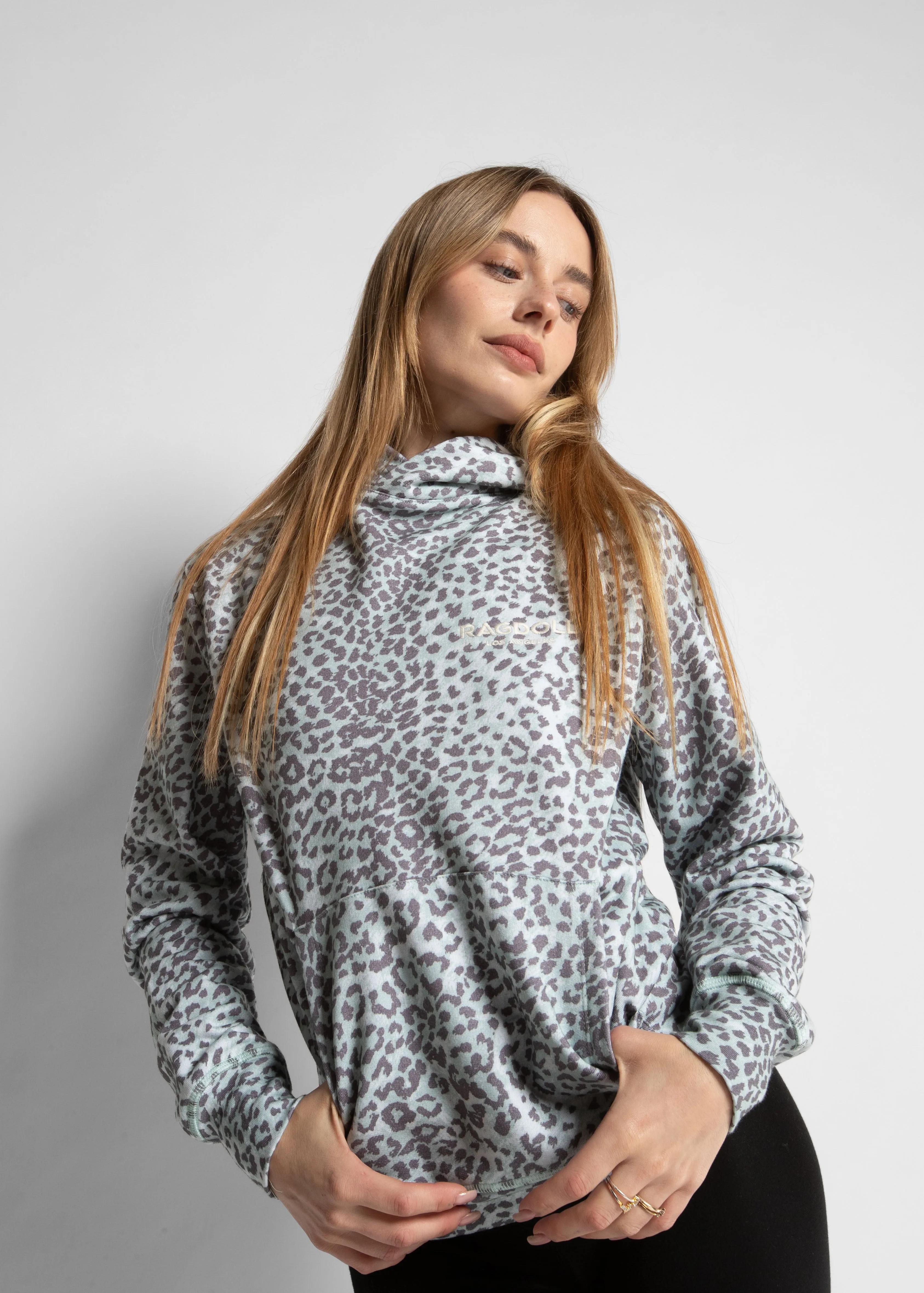 VINTAGE SWEATSHIRT- LEOPARD SAGE