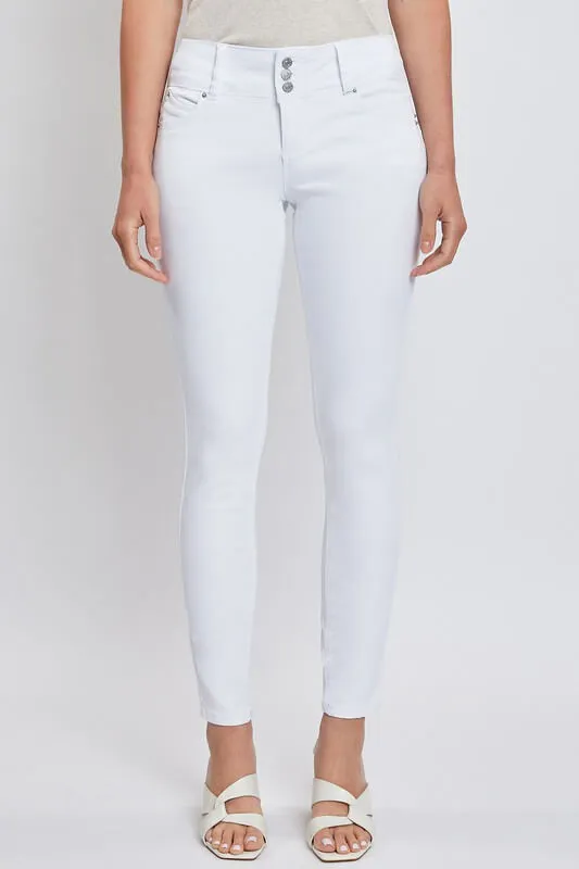 WannaBettaButt Three-Button Skinny Ankle Jean