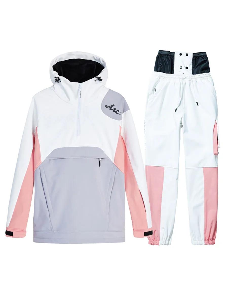 Women Insulated Anorak Jacket & Cargo Joggers Ski Suit