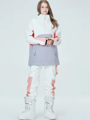 Women Insulated Anorak Jacket & Cargo Joggers Ski Suit