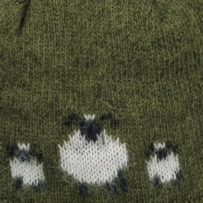 Wool Hat Beanie Green - Sheep